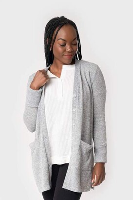 Candace Mid Length Open Soft Ribbed Cardigan