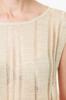 Thumbnail for your product : 7 For All Mankind Drape Back Sweater In Blanc De Blanc With Gold Lurex