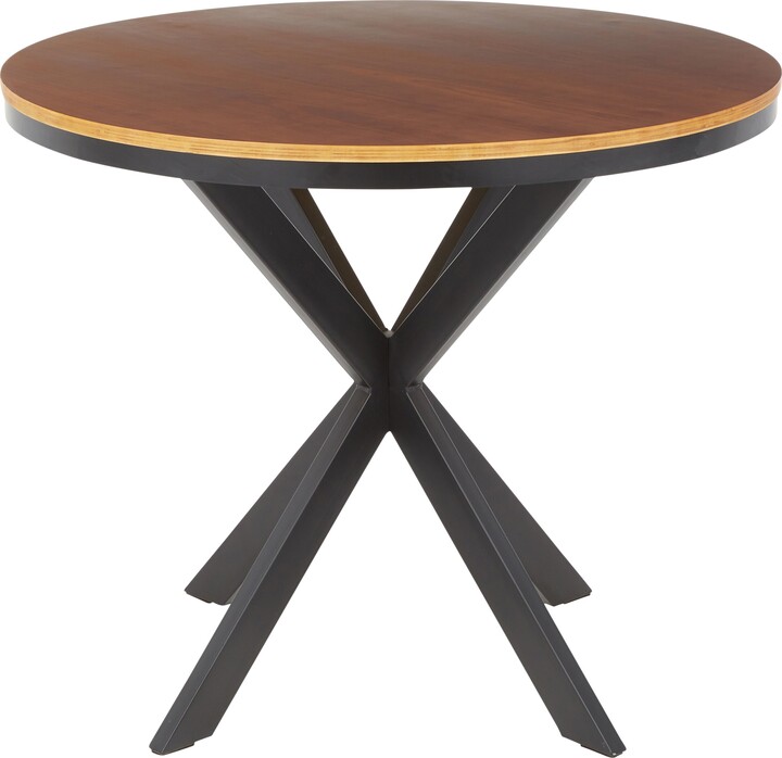 Carbon Loft Torkia Xpedestal Industrial Wood and Metal Table