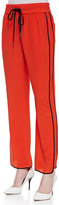 Thumbnail for your product : Marc by Marc Jacobs Frances Crepe de Chine Track Pants, Bright Red