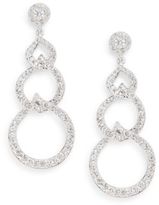 Thumbnail for your product : Adriana Orsini Triple-Tiered PavÃ© Drop Earrings