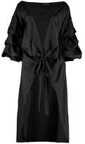 Thumbnail for your product : boohoo NEW Womens Kat Ruched Sleeve Midi Wrap Dress in Polyester