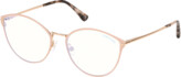 Thumbnail for your product : Tom Ford Blue Block Cat-Eye Metal Optical Frames