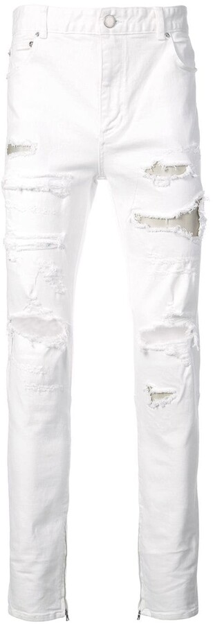 Ripped Men White Jeans | Shop the world's largest collection of fashion |  ShopStyle