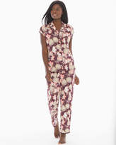 Thumbnail for your product : Cool Nights Satin Trim Pajama Ankle Pant Charmed Floral Merlot