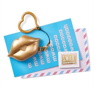 Wow Wee S.W.A.K. Sealed with a Kiss Kissable Sound Effect Keychain with Postcard and Sticker Matte Gold