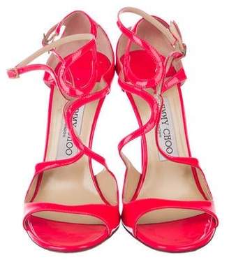 Jimmy Choo Patent Leather Cage Sandals