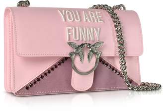 Pinko Love Funny Pink Eco Leather Shoulder Bag