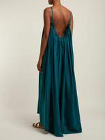 Thumbnail for your product : Loup Charmant Scoop-back Silk Maxi Dress - Womens - Dark Green