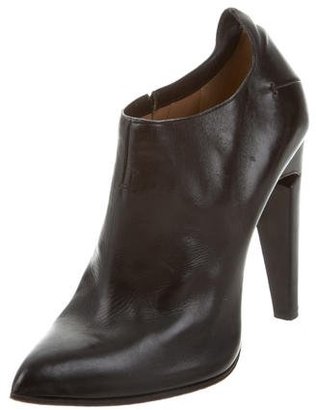CNC Costume National Leather Pointed-Toe Booties