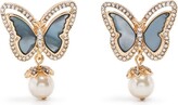 Thumbnail for your product : Marchesa Notte Bridal Butterfly-Motif Pearl Earrings