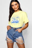Thumbnail for your product : boohoo Mountain Slogan T-Shirt
