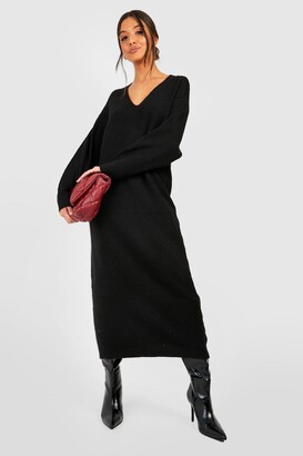 boohoo Slouchy Soft Knit Maxi Knitted Dress