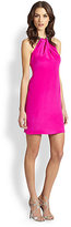 Thumbnail for your product : Carmen Marc Valvo Embellished Silk Cocktail Dress