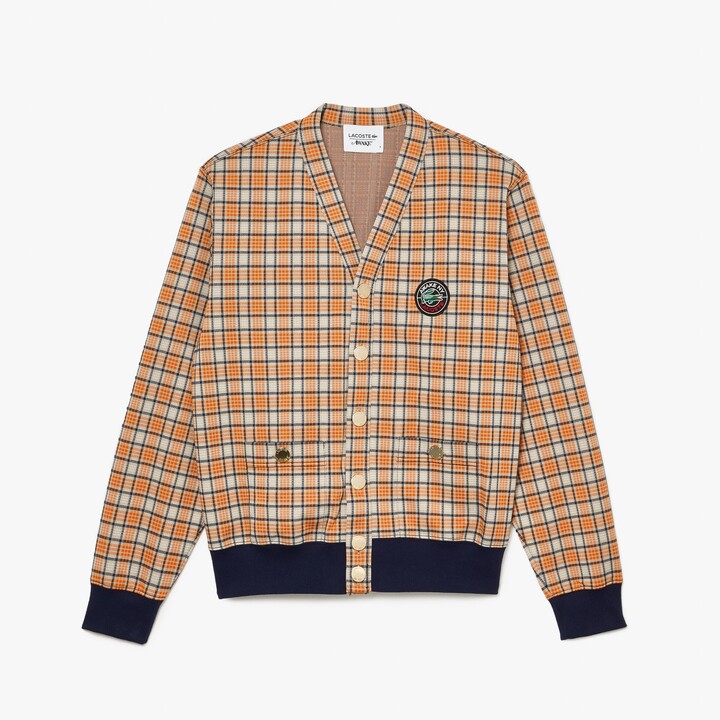 lacoste mens cardigan sweater