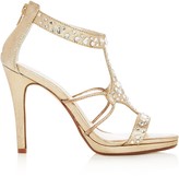 Thumbnail for your product : Caparros Emilie Jeweled Metallic High Heel Sandals