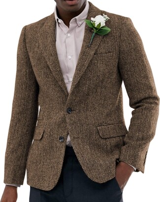 Mens Brown Herringbone Blazer | Shop the world's largest collection of  fashion | ShopStyle UK