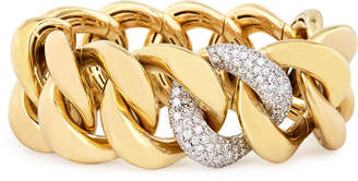Rina Limor Fine Jewelry 18K Yellow Gold Stretch-Link Bracelet with Pavé Diamonds