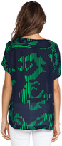 Thumbnail for your product : Halston Printed Boxy Top