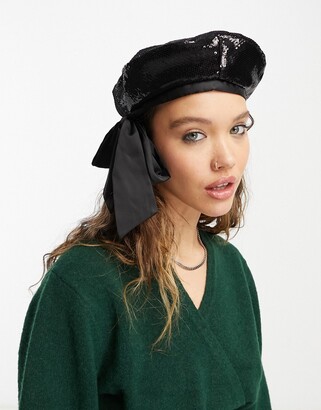 And other stories & sequin beret in black - ShopStyle Hats