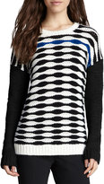 Thumbnail for your product : Tibi Long-Sleeve Printed Sweater