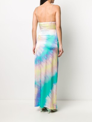 retrofete Tie-Dye Print Fitted Dress