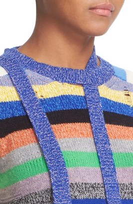 Marc Jacobs Women's Stripe Cashmere Crewneck Sweater