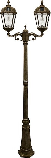 SOLUS 6 ft. Black Outdoor Lamp Post Traditional Ground Light Pole