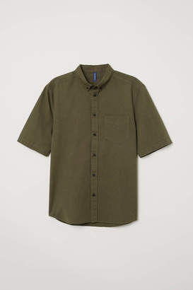 H&M Regular Fit Cotton Shirt - Light blue/chambray - Men