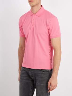 Valentino Rockstud Untitled #16 Cotton Pique Polo Shirt - Mens - Pink