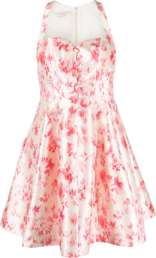 Philosophy di Lorenzo Serafini Floral-Print Flared Minidress