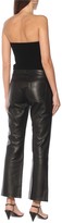 Thumbnail for your product : Gold Sign Mid-rise leather flared pants