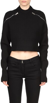 Givenchy Zip Sleeve Crop Sweater