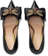 Thumbnail for your product : Gucci Leather mid-heel pump with bow