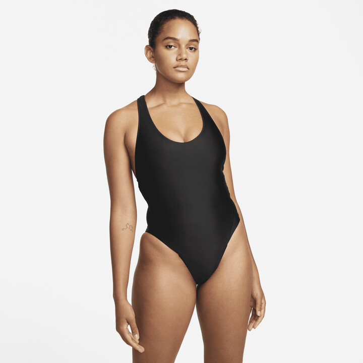 Nike Women's Hydralock Fusion Fusion OnePiece Swimsuit in Black