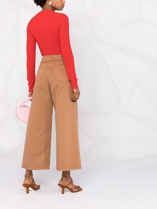 Victoria Beckham Cropped Wide-Leg Trousers