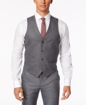 Alfani Men's Stretch Performance Solid Slim-Fit Vest, Created for Macy's