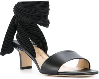 Paul Andrew Pleated Lace Up Strap Sandals