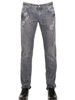 Thumbnail for your product : Dolce & Gabbana 18cm Gold Fit Destroyed Denim Jeans