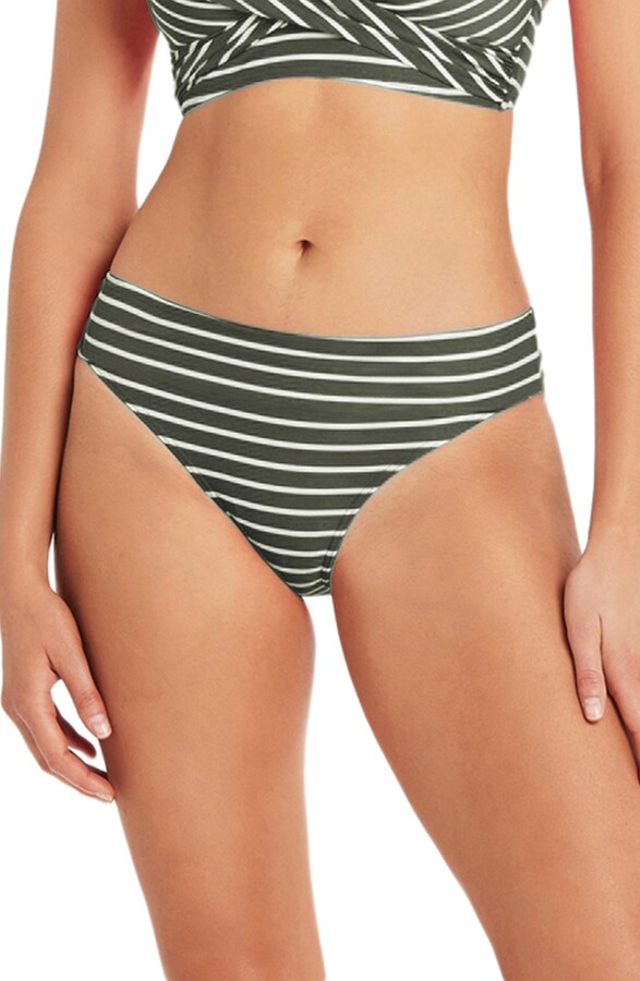 Sea Level Mid Bikini Bottoms ShopStyle Two Piece Swimsuits
