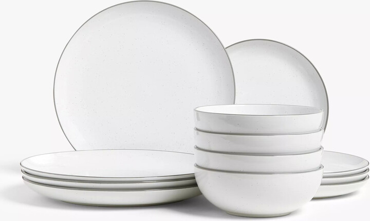 John Lewis ANYDAY Rim Speckled Stoneware Dinnerware Set ShopStyle