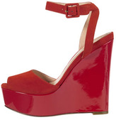 Thumbnail for your product : Cole Haan Jen & Oil Mary Jane Suede Platform Sandal, Red