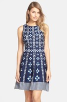 Thumbnail for your product : Cynthia Steffe 'Carmela' Floral Fit & Flare Sweater Dress