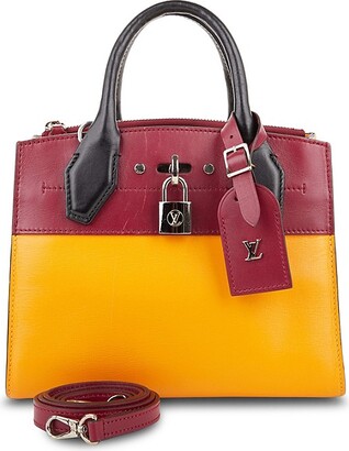 Neverfull leather tote Louis Vuitton Orange in Leather - 35463119
