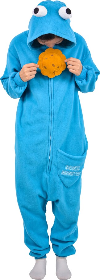 Union Suit Cookie Monster One Piece Pajamas Cookie Monster Onesie