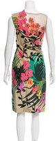 Thumbnail for your product : Alberta Ferretti Tropical Print Sheath Dress