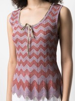 Thumbnail for your product : M Missoni Crochet-Knit Zigzag Tank Top