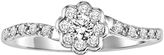 Thumbnail for your product : Simply Vera Vera Wang Diamond Flower Engagement Ring in 14k White Gold (1/4-ct. T.W.)