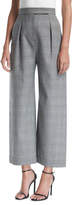 Thumbnail for your product : SOLACE London Delphine High-Waist Wide-Leg Wool-Blend Trousers