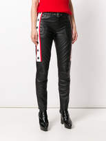 Thumbnail for your product : Moschino moto leather trousers